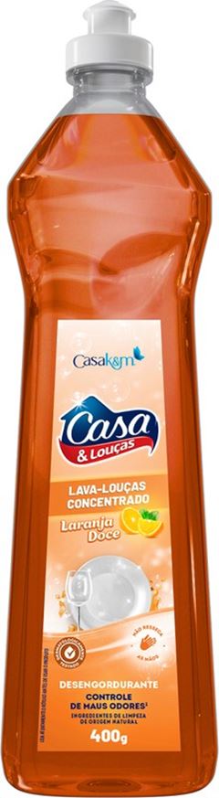 Detergente Lava Louças Casa&Louças Laranja 400ml