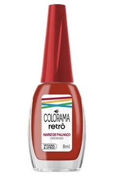 Esmalte Colorama Retro Nariz De Palhaço Vermelho Solto