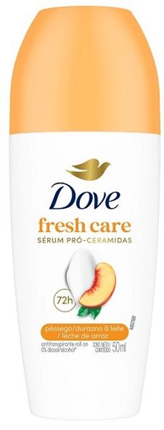 Desodorante Roll-On Dove Fragrância Pêssego e Leite 50ml