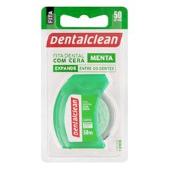 Fita Dental Dentalclean Menta com Cera 50 Metros