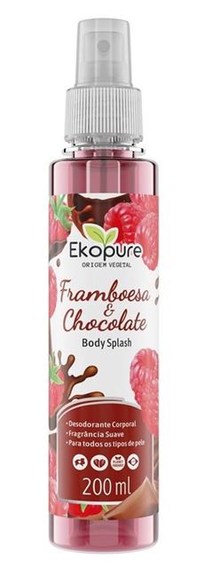 Body Splash Ekopure Framboesa com Chocolate  200ml