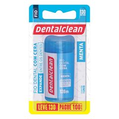 Fio Dental Dentalclean Menta com Cera Leve 130 Pague 100 Metros