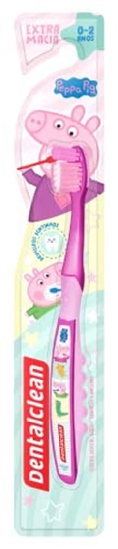 Escova Dental Infantil Dentalclean Peppa Extra Macia Baby com Capa Protetora