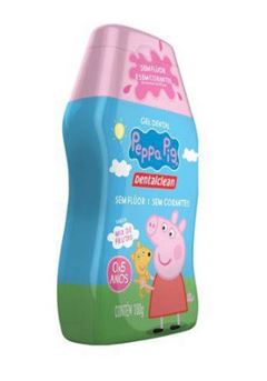 Gel Dental Infantil Dentalclean Sem Flúor Peppa Pig Multifrutas 100g