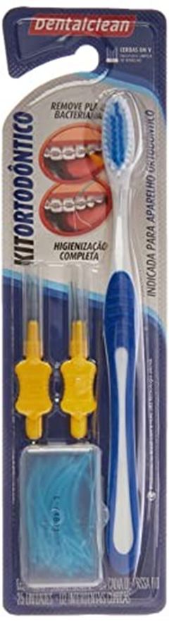 Kit Dentalclean com 1 Escova Dental + 2 Interdentais + 1 Passa Fio