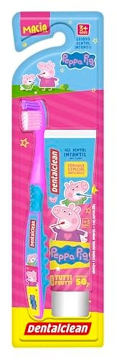 Kit Dentalclean com Gel Dental Peppa Tutti Frutti + Escova