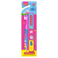 Escova Dental Infantil Dentalclean Peppa Pig Escolar com Capa Protetora