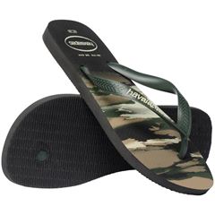 Sandália Havaianas Top Camuflado Preto/Verde Oliva Tamanhos 37/38