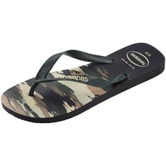 Sandália Havaianas Top Camuflado Preto/Verde Oliva Tamanhos 37/38