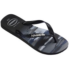 Sandália Havaianas Top Camuflado Preto/Preto/Branco Tamanhos 37/38