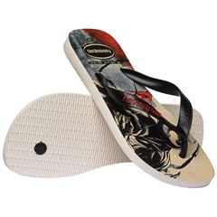 Sandália Havaianas Top Marvel Clássico Bege Palha/Preto 39/40