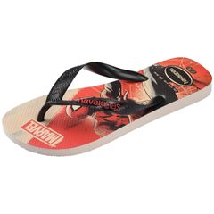 Sandália Havaianas Top Marvel Clássico Bege Palha/Preto 39/40