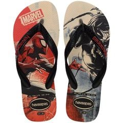 Sandália Havaianas Top Marvel Clássico Bege Palha/Preto 39/40