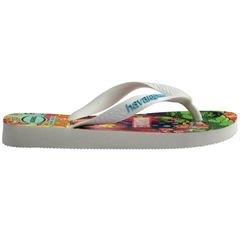 Sandália Havaianas Kids Top Marvel II Branco/Branco/Azul 25/26