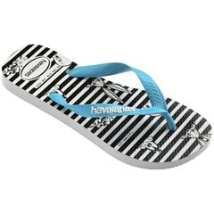 Sandália Havaianas Top Warner Logomarca Branco/Azul 37/38