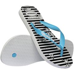 Sandália Havaianas Top Warner Logomarca Branco/Azul 37/38