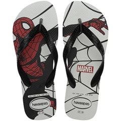 Sandália Havaianas Top Marvel Logomarca Branco/Preto 25/26