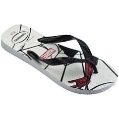 Sandália Havaianas Top Marvel Logomarca Branco/Preto 37/38