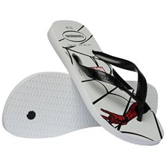 Sandália Havaianas Top Marvel Logomarca Branco/Preto 37/38