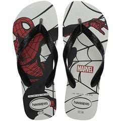 Sandália Havaianas Top Marvel Logomarca Branco/Preto 37/38