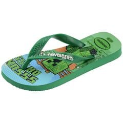 Sandália Havaianas Kids Minecraft Verde Pátria 23/24