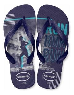Sandália Havaianas Top Athletic Correia Azul-Marinho/Azul Tradicional 43/44