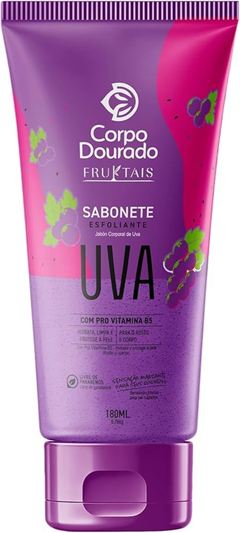 Sabonete Líquido Esfoliante Corpo Dourado Uva 180ml