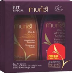 Kit Óleo Corporal Muriel Amêndoas com Colágeno + Ameixa 100ml
