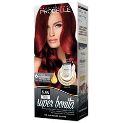 Tintura Kit Probeelle Super Bonita 6.66 Louro Escuro Vermelho Intenso