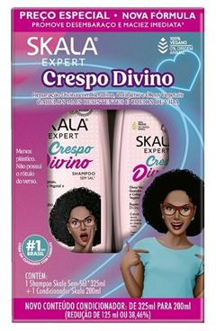 Shampoo + Condicionador Skala Crespo Divino 325ml/200ml