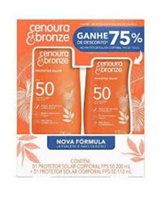 Kit Cenoura & Bronze FPS50 Protetor Corporal 200ml + Corporal 110ml