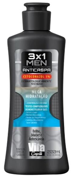 Shampoo Vita Capili Anticaspa 3 em 1 Mega Hidratação