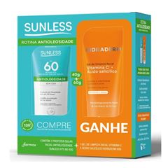 Kit Solar Facial Sunless FPS60 40g + Gel Limpador