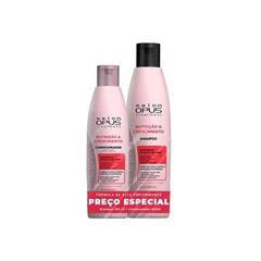 Shampoo + Condicionador Salon Opus Nutrição e Crescimento 350ml+250ml
