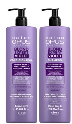 Shampoo + Condicionador Salon Opus Blond Express Violet 1 L +1 L