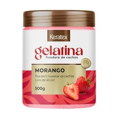 Gelatina Keratex Fixadora de Cachos Morango 500g