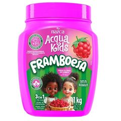Creme Hidratante Acqua Kids Frutas 3 em 1 Framboesa 1kg