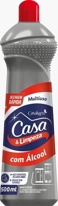 Multiuso Casa e Limpeza Com Álcool 500ml