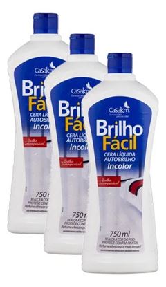 Pack Cera Líquida Brilho Fácil Incolor 750ml