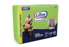 Fralda Calça Lifree Extra Absorção Hiper G/XG 24 Unidades