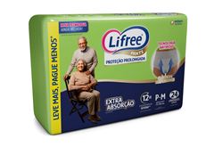 Fralda Calça Lifree Extra Absorção Hiper P/M 24 Unidades