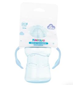 Copo com Alça e Tampa Pimpolho Masculino Azul 300ml