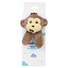 Naninha com Prendedor de Chupeta Macaco Marrom