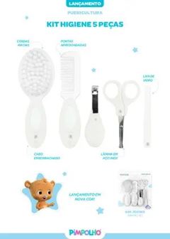 Kit Cuidados Pimpolho para Bebê com 5 Peças Branco