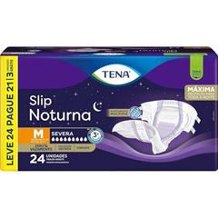 Fralda Tena Slip Noturna M Leve 24 Pague 21