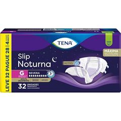 Fralda Tena Slip Noturna G Leve 32 Pague 28