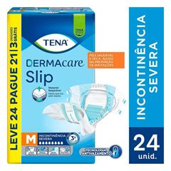 Fralda Tena Slip Dermacare M Leve 24 Pague 21