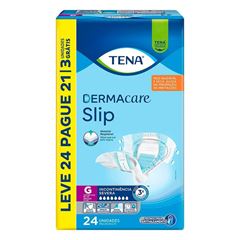 Fralda Tena Slip Dermacare G Leve 24 Pague 21