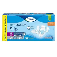 Fralda Tena Slip Dermacare G Leve 32 Pague 28