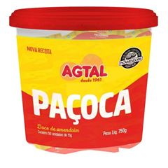 Paçoca Rolha Agtal Pote 50 Unidades De 15g